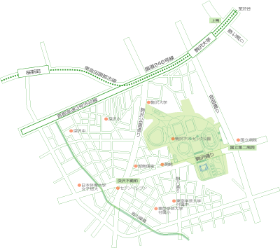 駒沢公園周辺地図